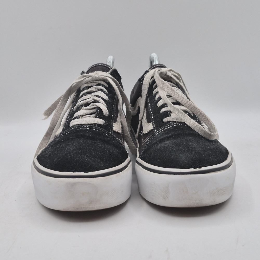 Vans Old Skool Shoes Mens Size 8 Black Suede Canvas Low Top Skate Sneakers - Picture 5 of 11